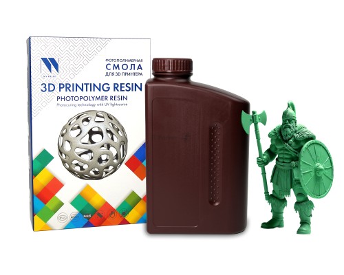 Фотополимерная смола NVPRINT Standard Resin Green для 3D печати;  1 кг/бут