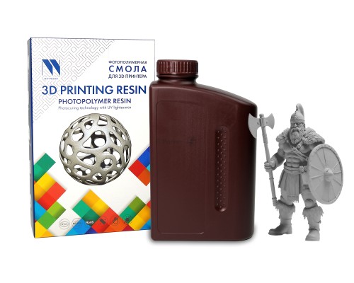 Фотополимерная смола NVPRINT ABS Like Resin Grey для 3D печати 1 кг (бут)