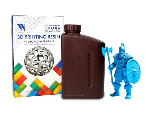 Фотополимерная смола NVPRINT Standard Resin Sky Blue для 3D печати 1 кг (бут)