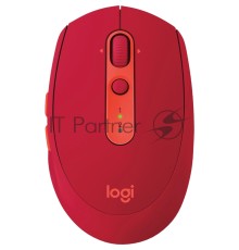 Мышь беспроводная Logitech M585 красный, 1000 dpi, радиоканал, Bluetooth, USB, кнопки - 7