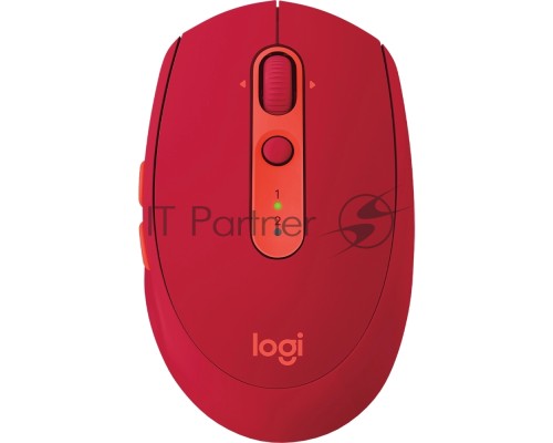 Мышь беспроводная Logitech M585 красный, 1000 dpi, радиоканал, Bluetooth, USB, кнопки - 7