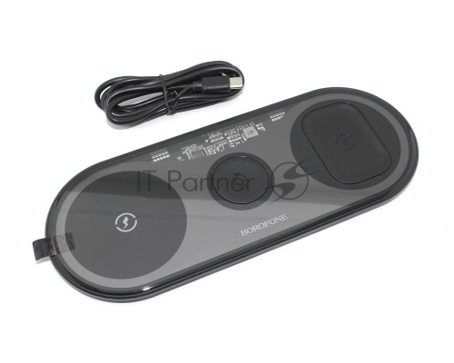 Беспроводная зарядка BOROFONE BQ19 Powerful 3 в 1, 15W, черный