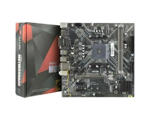 [Материнская плата] AFOX B450D4-MA5-V2 (Socket AM4, mATX, 2*DDR4(32Gb), VGA+ HDMI, 4*SATA3, 1*M.2, 1*PCIEx16/1*PCIEx1, 2*USB 2.0, 2*USB 3.0,  2 x PS/2, LAN 1*1G) RTL