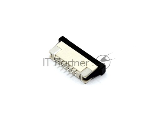 Разъем FPC  Half Coverage Top Contact 1.0K-BS-6PWB 6 pin высота 2мм шаг 1мм