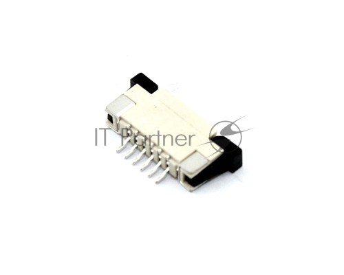 Разъем FPC  Half Coverage Top Contact 1.0K-BS-6PWB 6 pin высота 2мм шаг 1мм