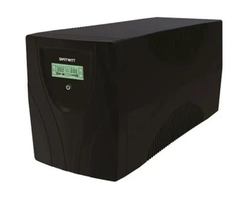 [Смартватт] Источник бесперебойного питания SMARTWATT UPS UNI PRO LCD 2000 линейно-интерактивный SIN, мощность 2000/1400 ВА/Вт, напольный, LCD дисплей, Shuko CEE7/4 - 3 шт. , IEC C13 - 3 шт.