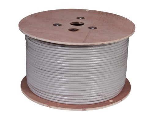 [Неэкранированная витая пара (бухты)] Rexant (02-0302 ) Кабель витая пара U/UTP, CAT 6A, ZH нг(А)-HF (LSZH), 4х2х0,57 мм, 23AWG, INDOOR, SOLID, серый, 305м PRO