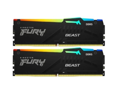 [Модуль памяти] Kingston 32GB 6000MT/s DDR5 CL32 DIMM (Kit of 2) KF560C30BBAK2-32 FURY Beast RGB XMP