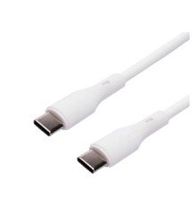 Cablexpert Кабель USB2.0 Type-C/Type-C, 3А, 65Вт, PD/QC3.0, силиконовый, медь, 1м, белый, пакет (CC-USB2S-CMCM-1M-W)