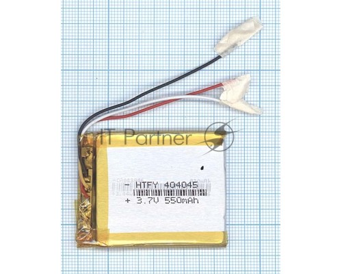 Аккумулятор Li-Pol (батарея) 4*40*45мм 3pin 3.7V/550mAh