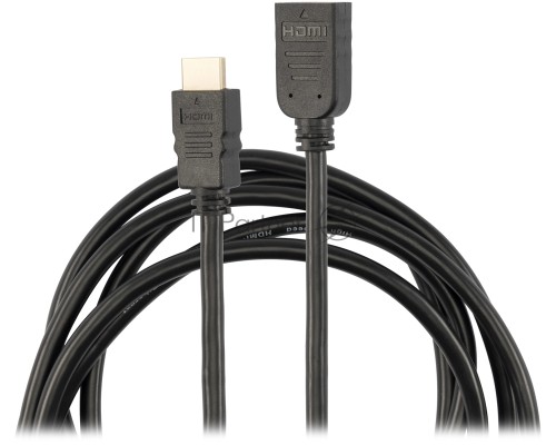 Кабель-удлинитель аудио-видео Buro HDMI (m)/HDMI (f) 1.5м. позолоч.конт. черный (BU-HDMI2.0-EXTND-1.5M)