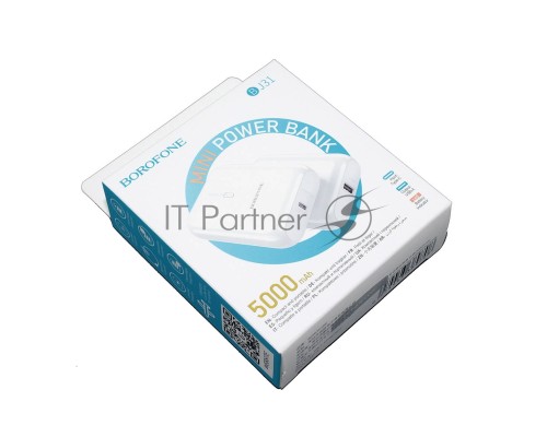 Внешний аккумулятор Powerbank Borofone BJ31 Level 5000mAh, белый
