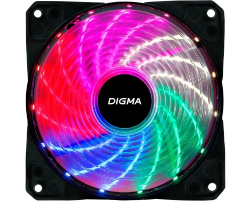 [Вентиляторы Eurocase] Вентилятор Digma DFAN-FRGB2 RGB 120мм черный 3-pin 4-pin (Molex)  Ret