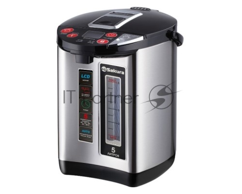 Термопот Sakura SA-1355BS 5,0л LCD 5темп замок подсветка таймер