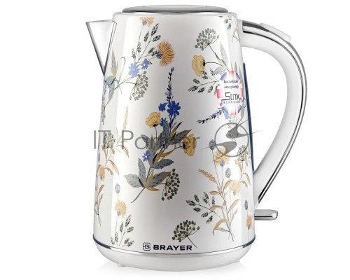 Чайник электрический BRAYER BR1083, 1.7л, стальной корпус