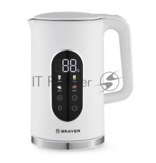 Чайник электрический BRAYER BR6107WH, белый, 2200 Вт, 1.7л, Cool Touch, cенсорное управл, автоотключ