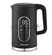 Чайник электрический BRAYER BR6107BK, черный, 1.7л, 2200Вт