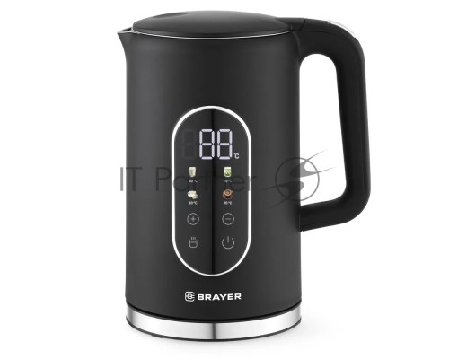 Чайник электрический BRAYER BR6107BK, черный, 1.7л, 2200Вт