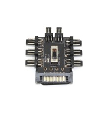 Переходник питания SATA для подключения до 8 вентиляторов 3 контакта 12V