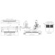 Разъем FPC  Half Coverage Bottom Contact 1.0K-BX-30PWB 30 pin высота 2мм шаг 1мм