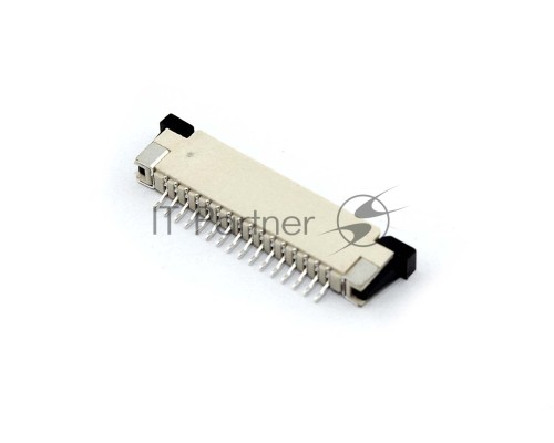 Разъем FPC  Half Coverage Top Contact 1.0K-BS-16PWB 16 pin высота 2мм шаг 1мм
