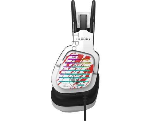 Наушники с микрофоном A4Tech Bloody G565 белый/рисунок 0.2м мониторные оголовье (G565 ENERGY WHITE)