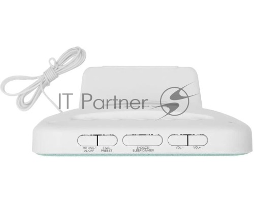 Радиобудильник Harper HCLK-2060 зеленый LED подсв:белая часы:цифровые AM/FM
