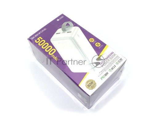 Внешний аккумулятор Powerbank Borofone BJ33D Creed 50000mAh, белый