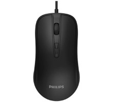 Philips  Проводная Мышь SPK7214, 4 кноп., USB 2.0, 800-1600dpi, Чёрный