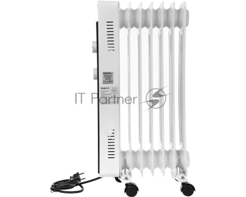 Масляный радиатор Centek CT-6222-7, 1500Вт, 7 секций, 3 режима, белый