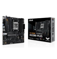 ASUS TUF GAMING A620M-PLUS (Socket AM5, mATX, 4xDDR5(128GB), 2xDP/HDMI, 1xPCIe 4.0x16/2xPCIe 3.0, 1xLAN (2.5GbE), 4xSATA 6Gb/s, 2xM.2, 2xUSB 3.2, 4xUSB 2.0, 1xPS/2)