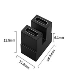 Переходник USB 4 Type C мама-мама разворот