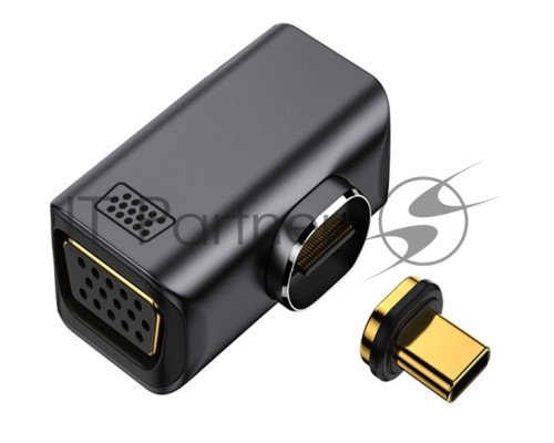 Переходник Type C папа на VGA мама с магнитным разъемом
