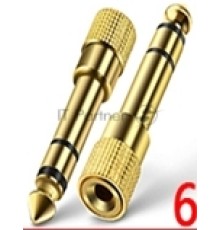 Переходник miniJack 3,5 мм - на Jack 6,3 мм позолоченный