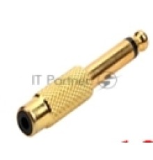 Переходник miniJack 3,5 мм - на Jack 6,3 мм позолоченный 1 канал