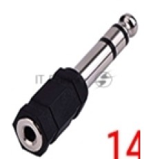 Переходник miniJack 3,5 мм - на Jack 6,3 мм