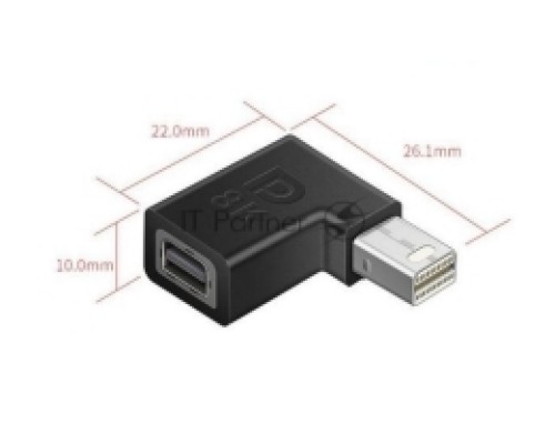 Удлинитель Mini Displayport угловой папа-мама