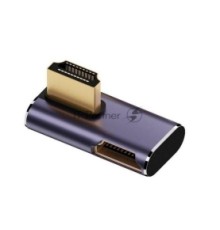Переходник HDMI угловой  папа-мама влево-вверх