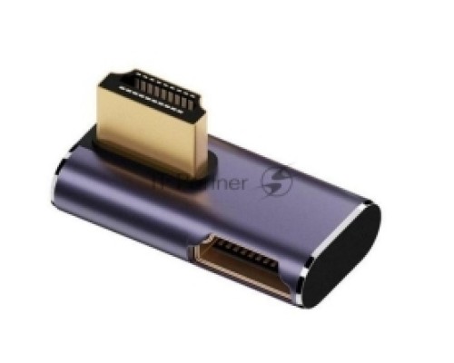 Переходник HDMI угловой  папа-мама влево-вверх