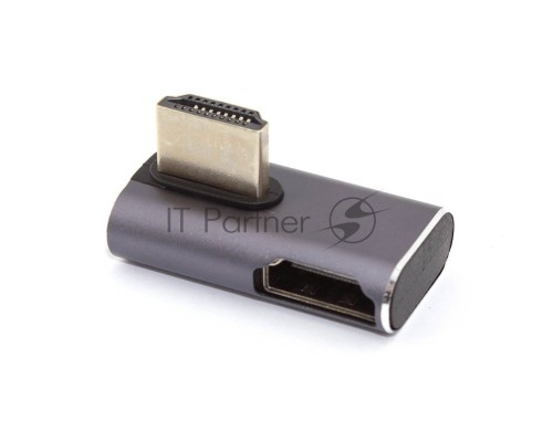 Переходник HDMI угловой  папа-мама влево-вверх