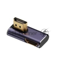 Переходник HDMI угловой  папа-мама вправо-вниз