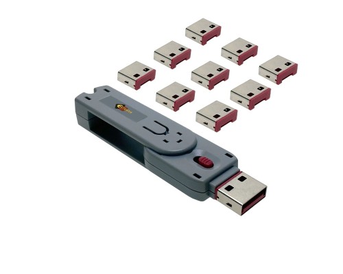 [Контроллер] Espada USB блокиратор портов (в комплекте 10 заглушек) ELock10, Esterra  (46006)