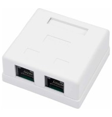 Rexant (03-0151) Розетка компьютерная 2-порта RJ-45(8P8C), категория 5е, внешняя