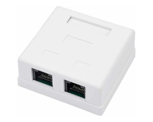 [Розетки и патч-панели] Rexant (03-0151) Розетка компьютерная 2-порта RJ-45(8P8C), категория 5е, внешняя