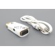 Переходник HDMI на VGA c аудио белый