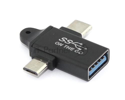 Переходник OTG 2 в 1 Micro USB и Type-C