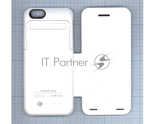Аккумулятор/чехол для Apple iPhone 6 3500 mAh белый leather cover