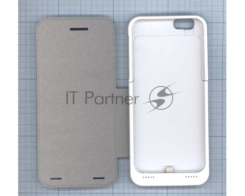 Аккумулятор/чехол для Apple iPhone 6 3500 mAh белый leather cover