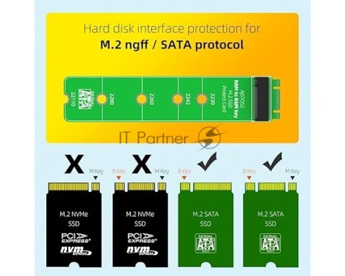 Защитный переходник SSD M.2 (NGFF), проверка ключа B+M