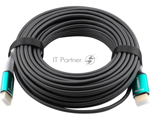 Кабель аудио-видео Cactus CS-HDMI-AOC-2.1-20 HDMI (m)/HDMI (m) 20м. позолоч.конт. черный